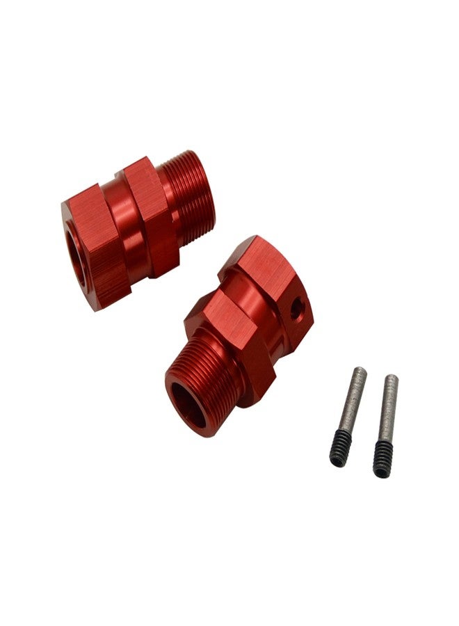 FLMLF Alloy CNC Rear Wheel Extended Shaft Hex Hub 24mm Red Fit 1/5 HPI RV KM Baja 5B 5T - Image 3